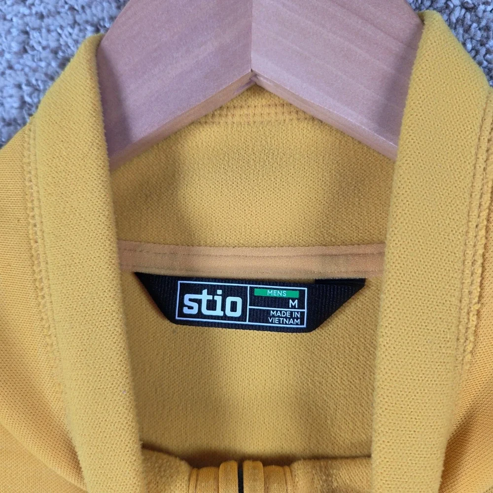Stio Mens Fleece Gannett Peak Half Zip Pullover Jacket Yellow Medium Outdoor